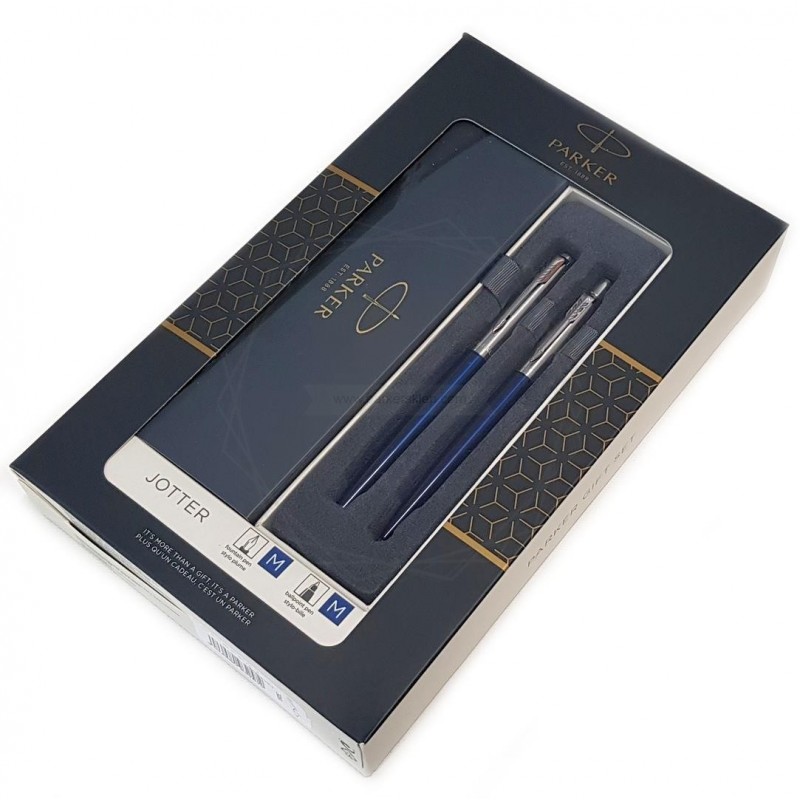 Zestaw upominkowy Pióro+Długopis Jotter Royal niebieski CT [KPLJOTTER1]  