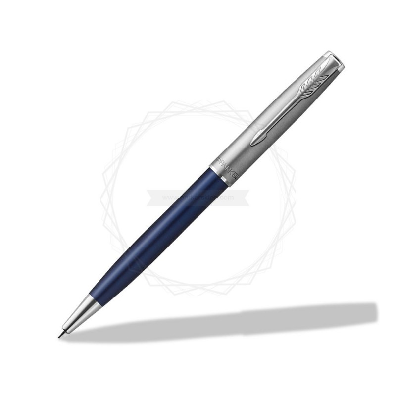 Długopis Parker Sonnet Sand Blasted Metal Niebieski [2146640]  