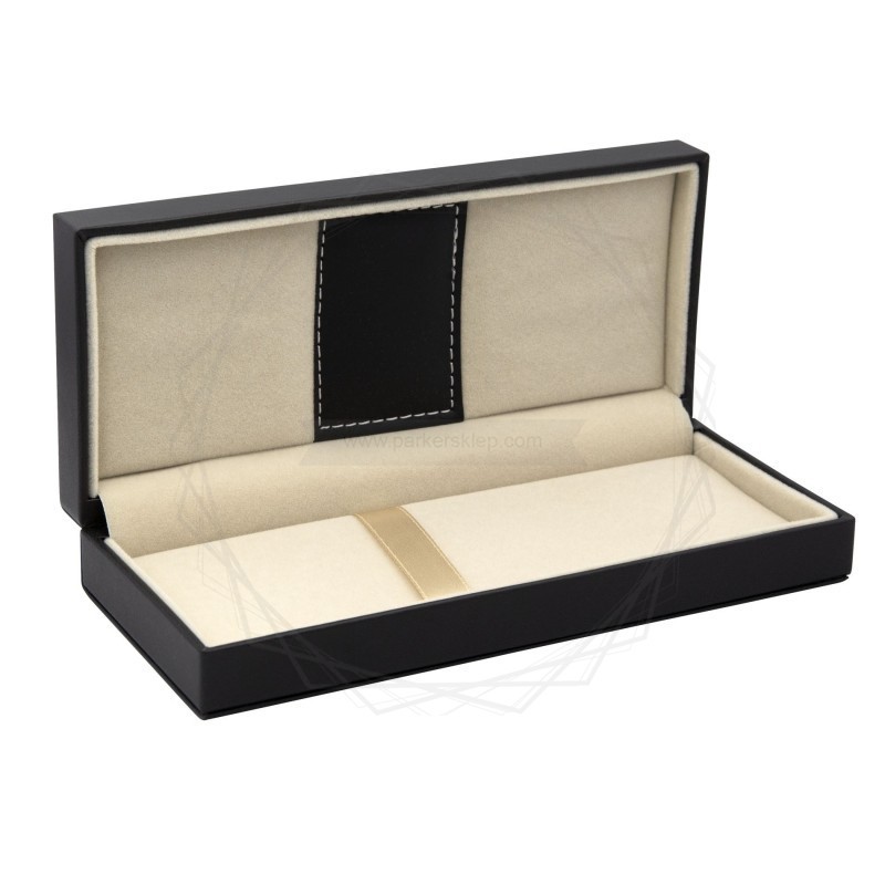 Czarne pudełko prezentowe ze skóry ekologicznej [P0201]  