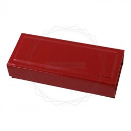 Pudełko prezentowe ze skóry ekologicznej czerwone [P0191]