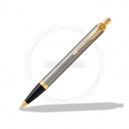 Długopis IM + Pióro Wieczne IM Parker srebrne GT [DUOIM5]
