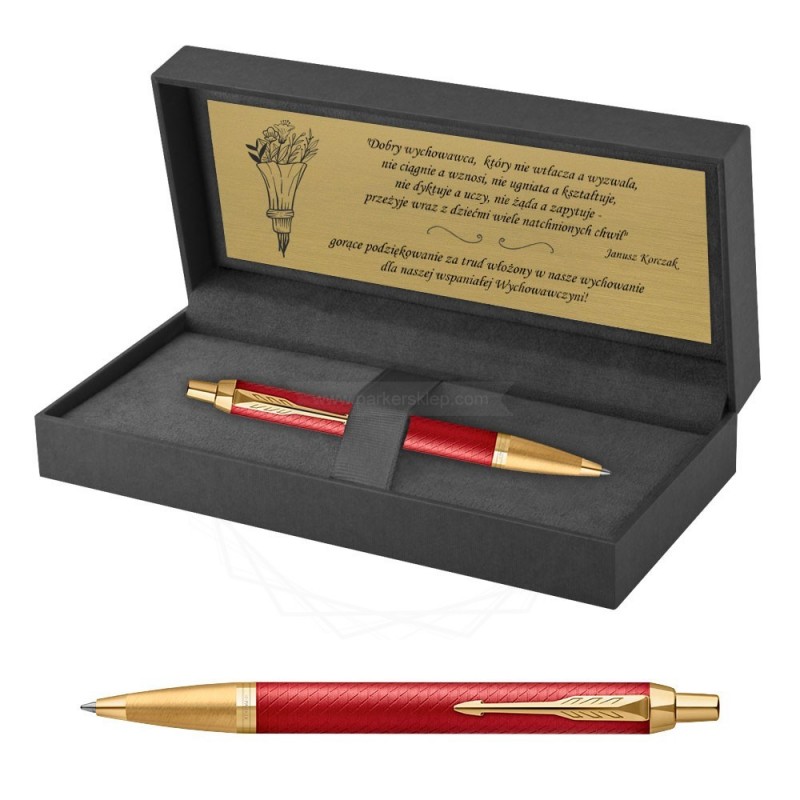 Długopis Parker IM Premium Czerwony GT w Pudełku z Grawerem [2143644/1]  