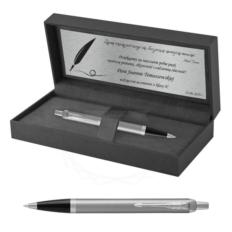 Długopis Parker IM Stainless Steel CT w Pudełku z Grawerem [2143631/1]  