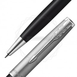 Długopis Parker Sonnet Sand Blasted Metal Czarny w Pudełku z Grawerem [2146867/1]