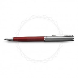 Długopis Parker Sonnet Sand Blasted Metal Czerwony w Pudełku z Grawerem [2146851/1]