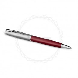 Długopis Parker Sonnet Sand Blasted Metal Czerwony w Pudełku z Grawerem [2146851/1]