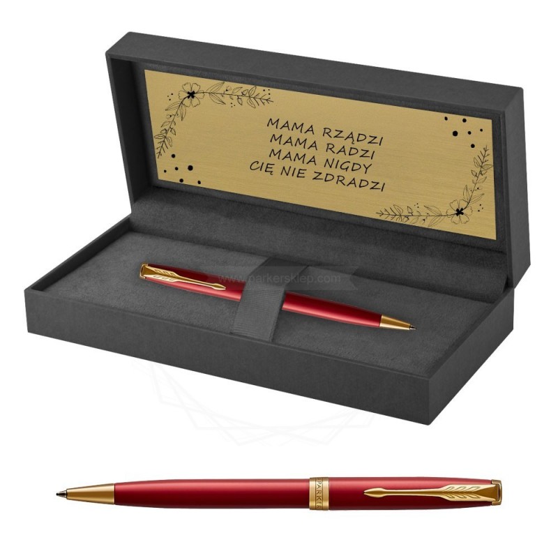 Długopis Parker Sonnet Czerwona Laka GT w Pudełku z Grawerem [1931476/1]  