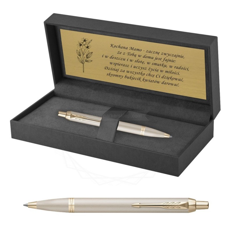 Długopis Parker IM Professionals Monochrome Champagne  w Pudełku z Grawerem [2172956/2]  