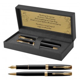 Długopis i Pióro Parker Sonnet Czarny GT w Pudełku z Grawerem [1931497/7]Długopis i Pióro Parker Sonnet Czarny GT w...