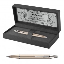 Długopis Parker IM Brushed Metal CT z tabliczką i grawerem [S0856470/3]Długopis Parker IM Brushed Metal CT z tabliczką...