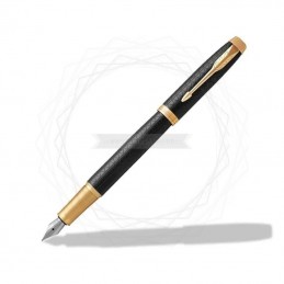 Długopis + Pióro Parker IM Premium Czarny GT z Grawerem [1931667/3]
