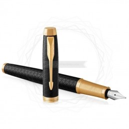 Długopis + Pióro Parker IM Premium Czarny GT z Grawerem [1931667/3]