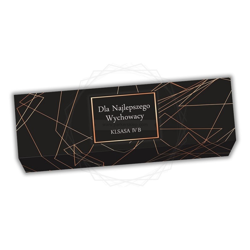 Obwoluta na pudełko geometryczna ciemna [O003]  