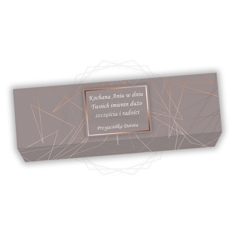 Obwoluta na pudełko geometryczna jasna [O004]  