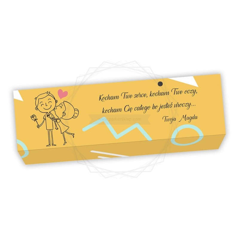 Obwoluta na pudełko z rysunkową parą [O012]  