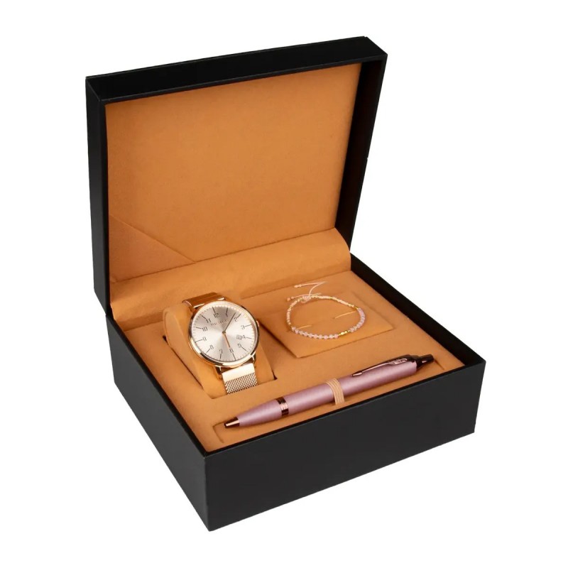 Zestaw Prezentowy Długopis Parker IM Rituals Mauve + Zegarek Paul Lorens + Bransoletka (2235416/1)  