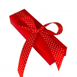 Pakowanie prezentów - papier czerwony w groszki (WZ0040)Pakowanie prezentów - papier czerwony w groszki...