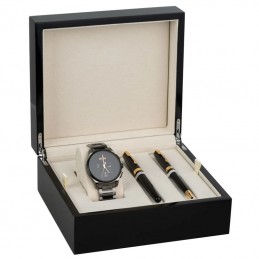 Zestaw Prezentowy Długopis i Pióro Parker Sonnet Czarny GT + Zegarek Hugo Boss (1931497/16)Zestaw Prezentowy Długopis i Pióro Parker...
