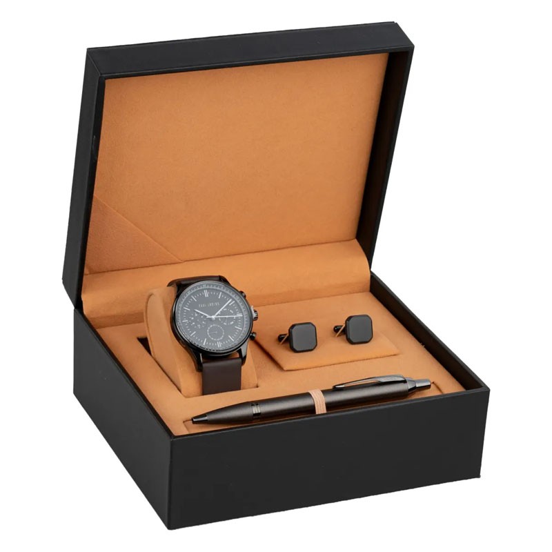 Zestaw Prezentowy Długopis Parker IM Monochrome Bronze + Zegarek Paul Lorens + Spinki (2172961/4)  