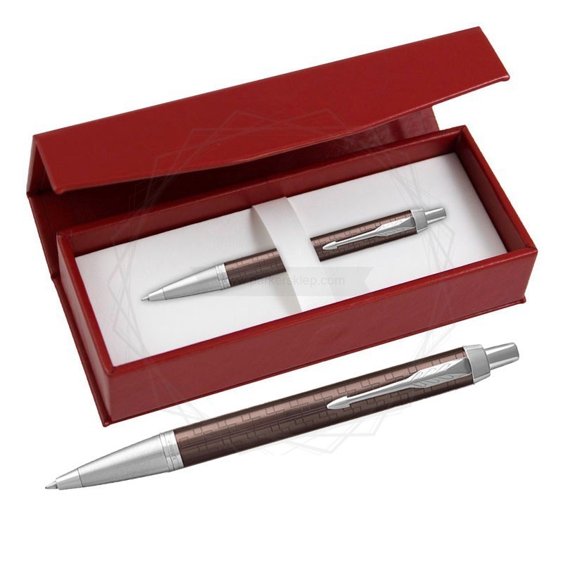 Długopis Parker IM Premium Brązowy CT w czerwonym pudełku [1931679/3]  