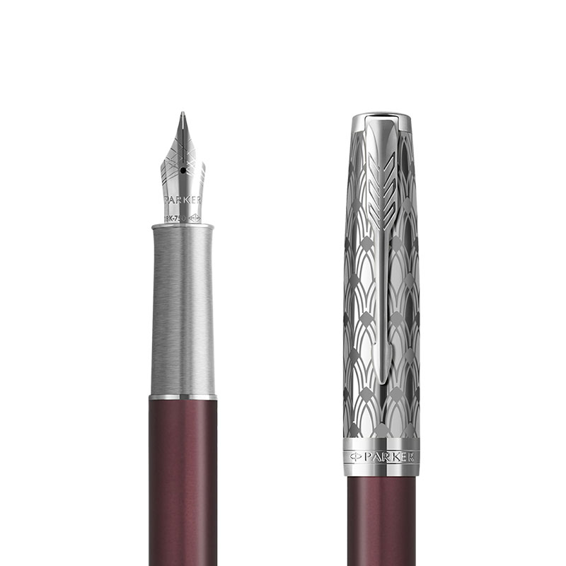 Pióro wieczne Parker Sonnet Metal Red CT 18k. [2119650] w przekroju