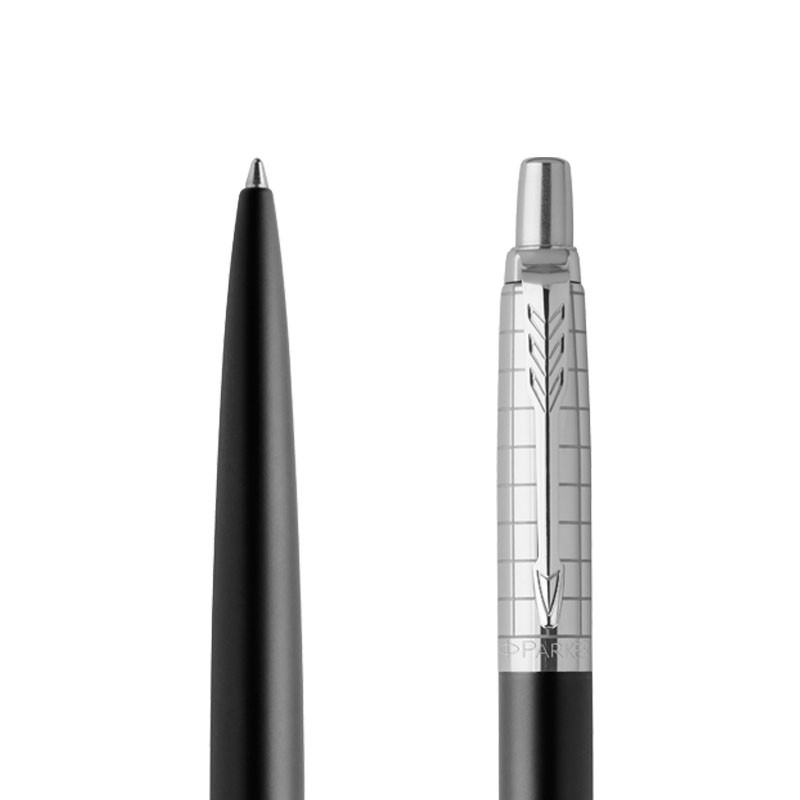 Długopis Parker Jotter Premium Czarny Bond Street Kratka w przekroju