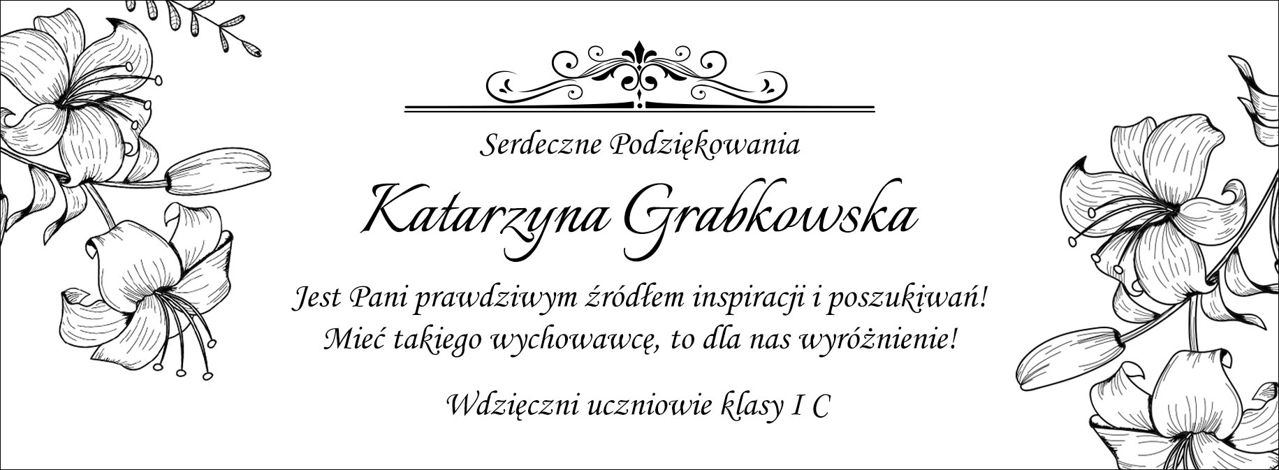 Tabliczka z grawerem - życzenia dla nauczcyciela