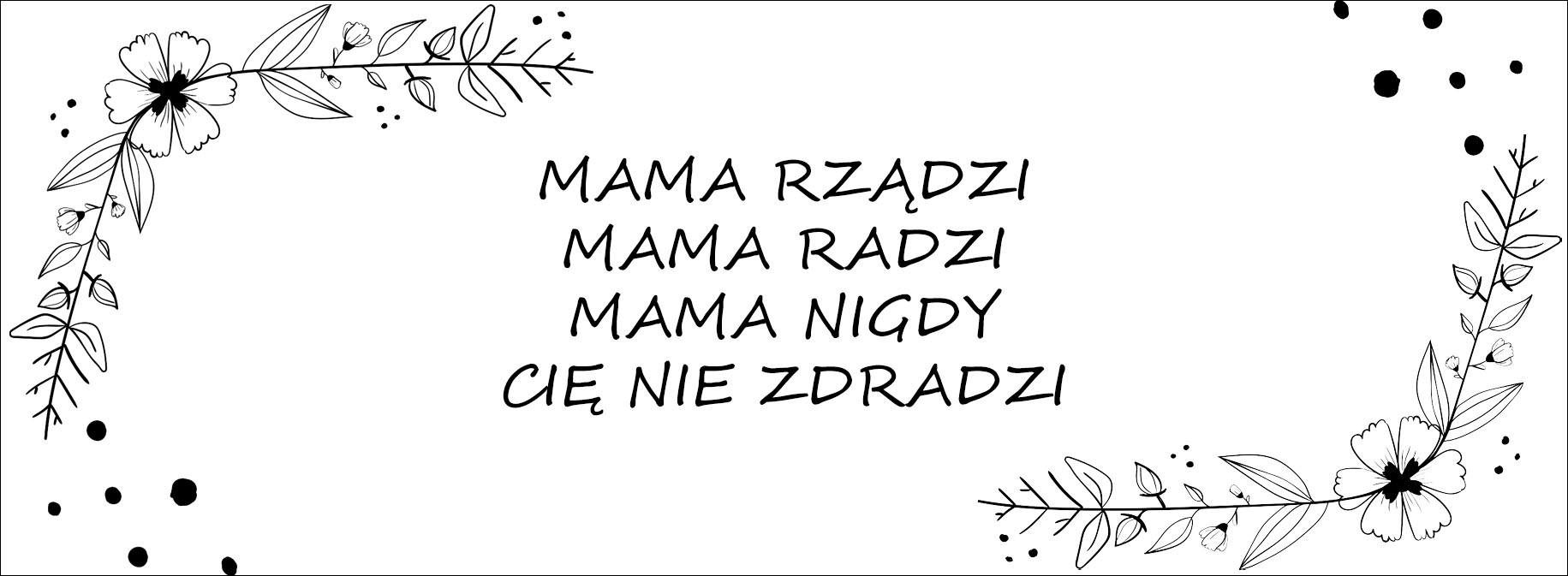 tabliczka z grawerem - życzenia dla mamy