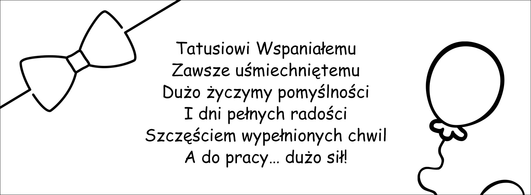 tabliczka z grawerem - życzenia dla taty