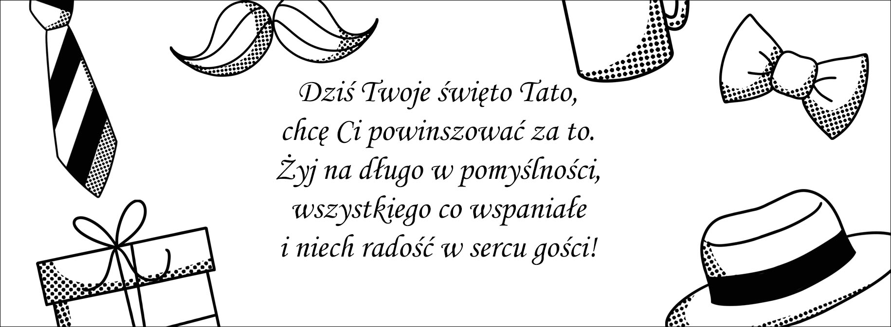 tabliczka z grawerem - życzenia dla taty