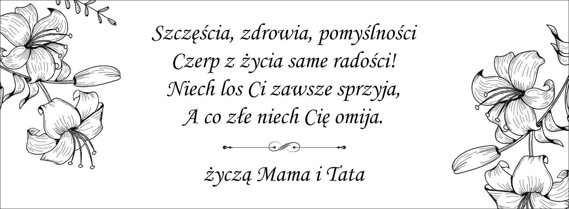 tabliczka z grawerem - życzenia na urodziny