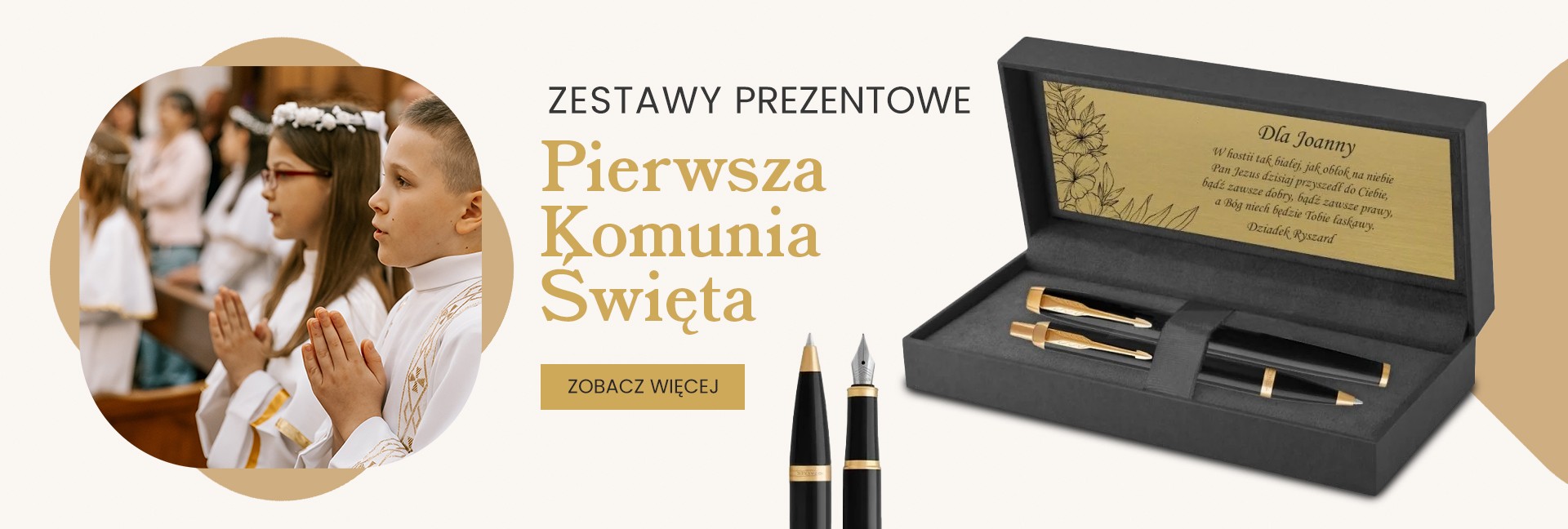 Zestawy prezentowe na komunię
